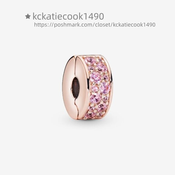 Pandora Jewelry - Pandora Pink Pavé Clip Charm|Pendant